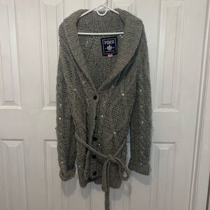 PINK VICTORIAS Secret Rhinestone Wool Cardigan size M-M
